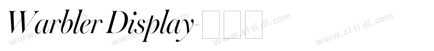 Warbler Display字体转换